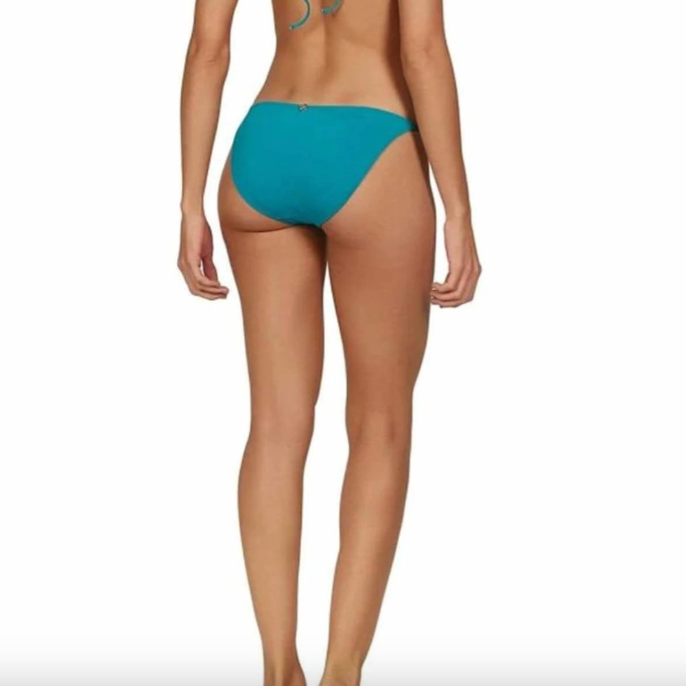 ViX Swimwear Laura Detail Bikini Bottom Light Blue Size Large Style# 113-407-051 - Picture 6 of 9